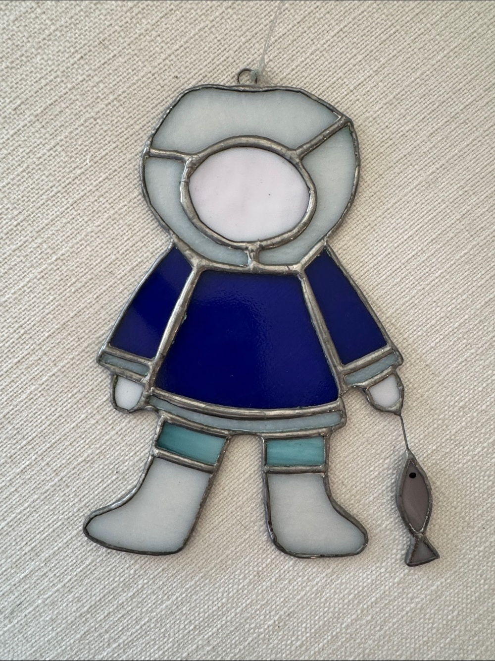 Hand Made stained glass Eskimo
